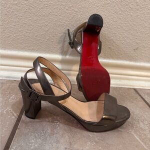 Christian Louboutin Metallic Heel Sandal